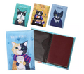 Porta pasaporte diseño gato en distintos modelos ilustrados