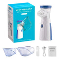 Nebulizador de malla portátil JSL-W302 con caja, mascarillas para adulto y niño, boquilla y cable USB