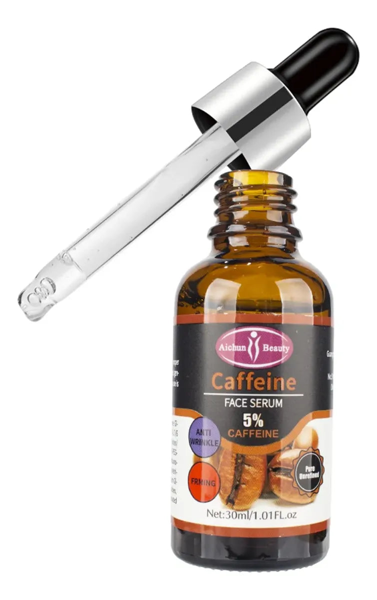 Sérum facial de cafeína 5% Aichun Beauty de 30 ml con gotario